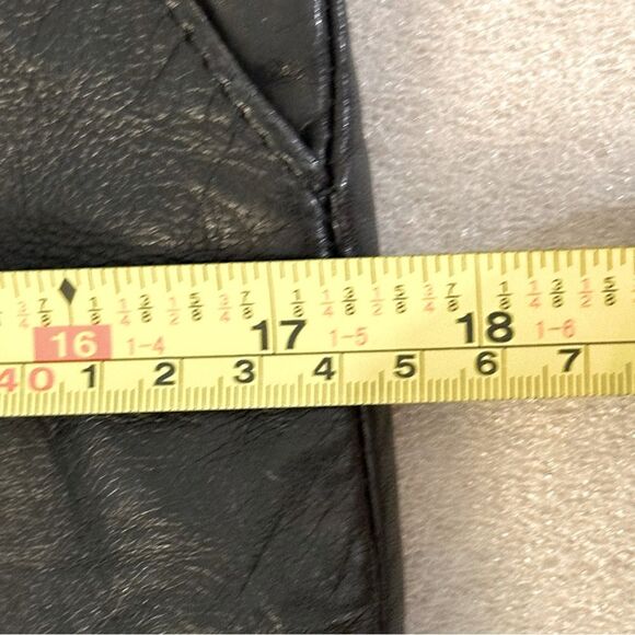 Vintage 80s 90s Authentic Soft Leather Mini Skirt Sz M - Picture 10 of 10